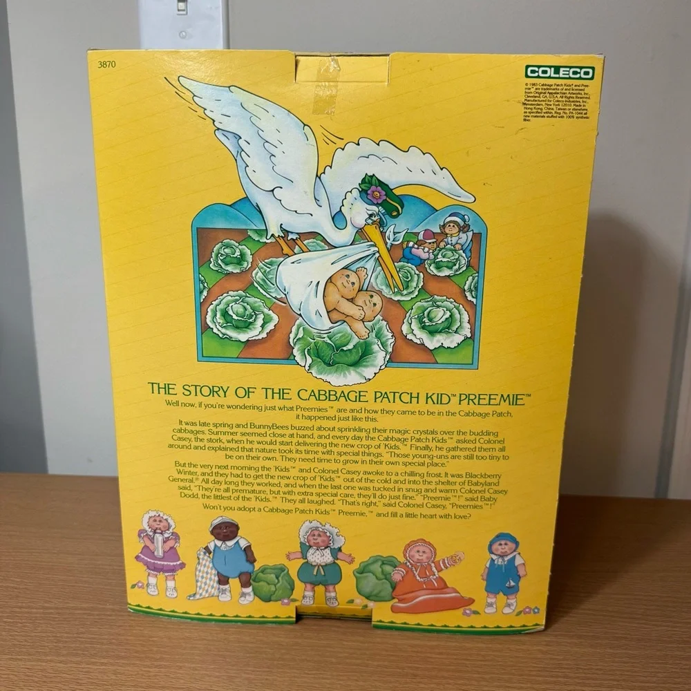 New Vintage 1985 Cabbage Patch Kids Preemie March of Dimes Edition Coleco